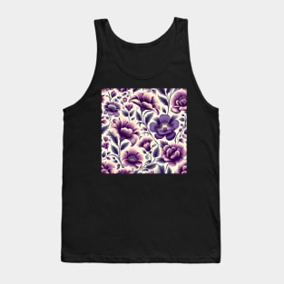 Purple Flowers Tank Top